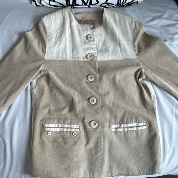 Trachten-mad’l Authentic Suede & Linen Jacket | Size L | Made in 🇩🇪 | Paid 500 - Picture 6 of 16